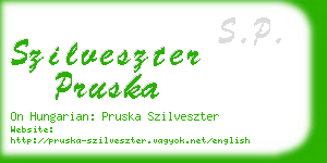 szilveszter pruska business card